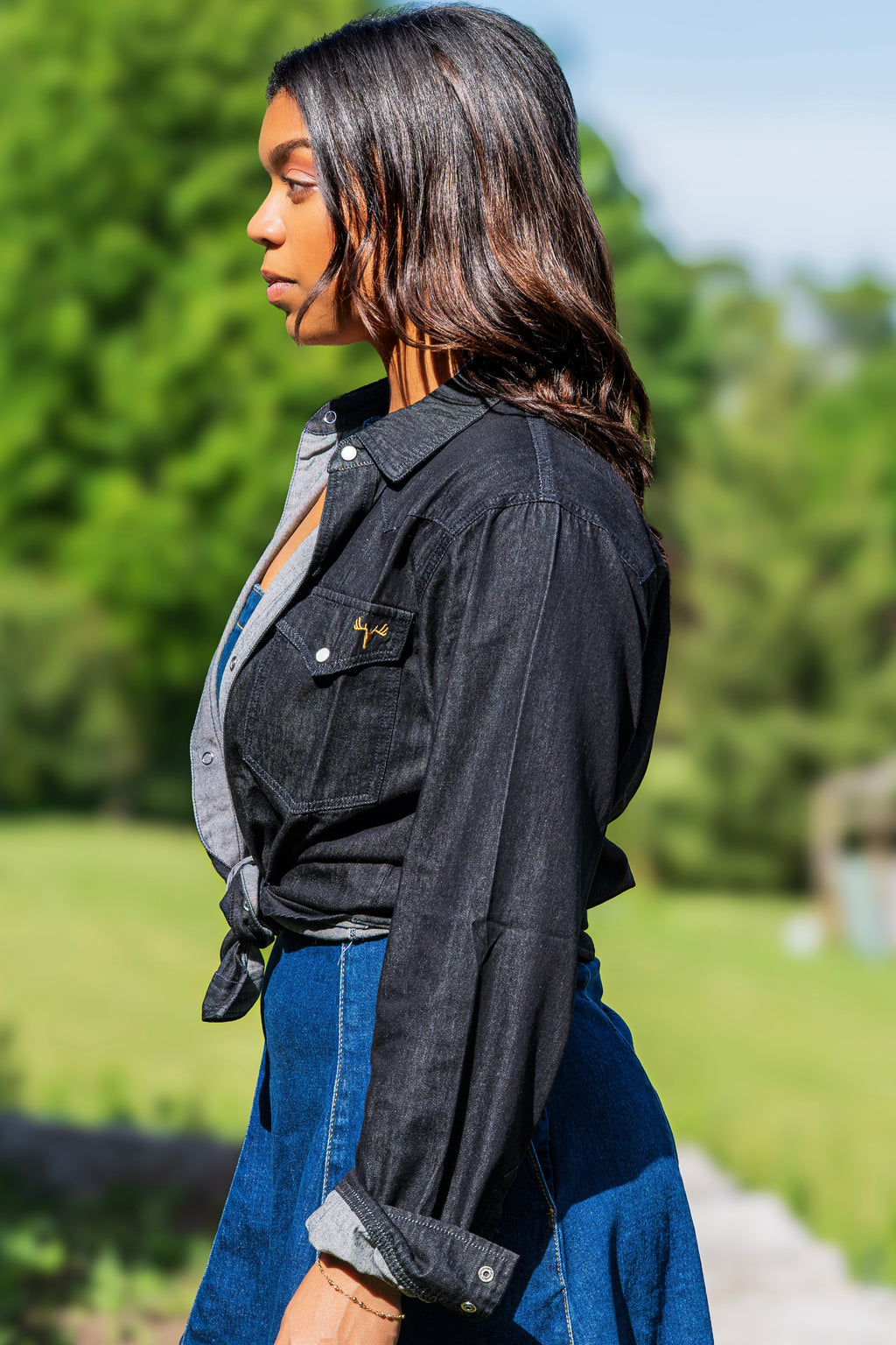 Black Denim Shirt