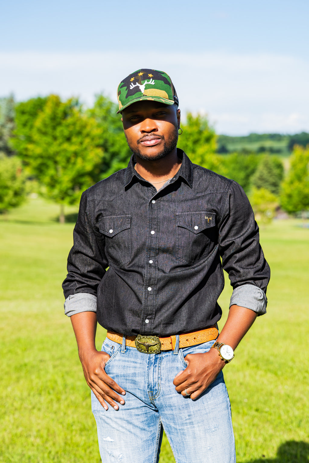 Black Denim Shirt