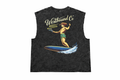 Acid Wash Sleeveless T Shirt